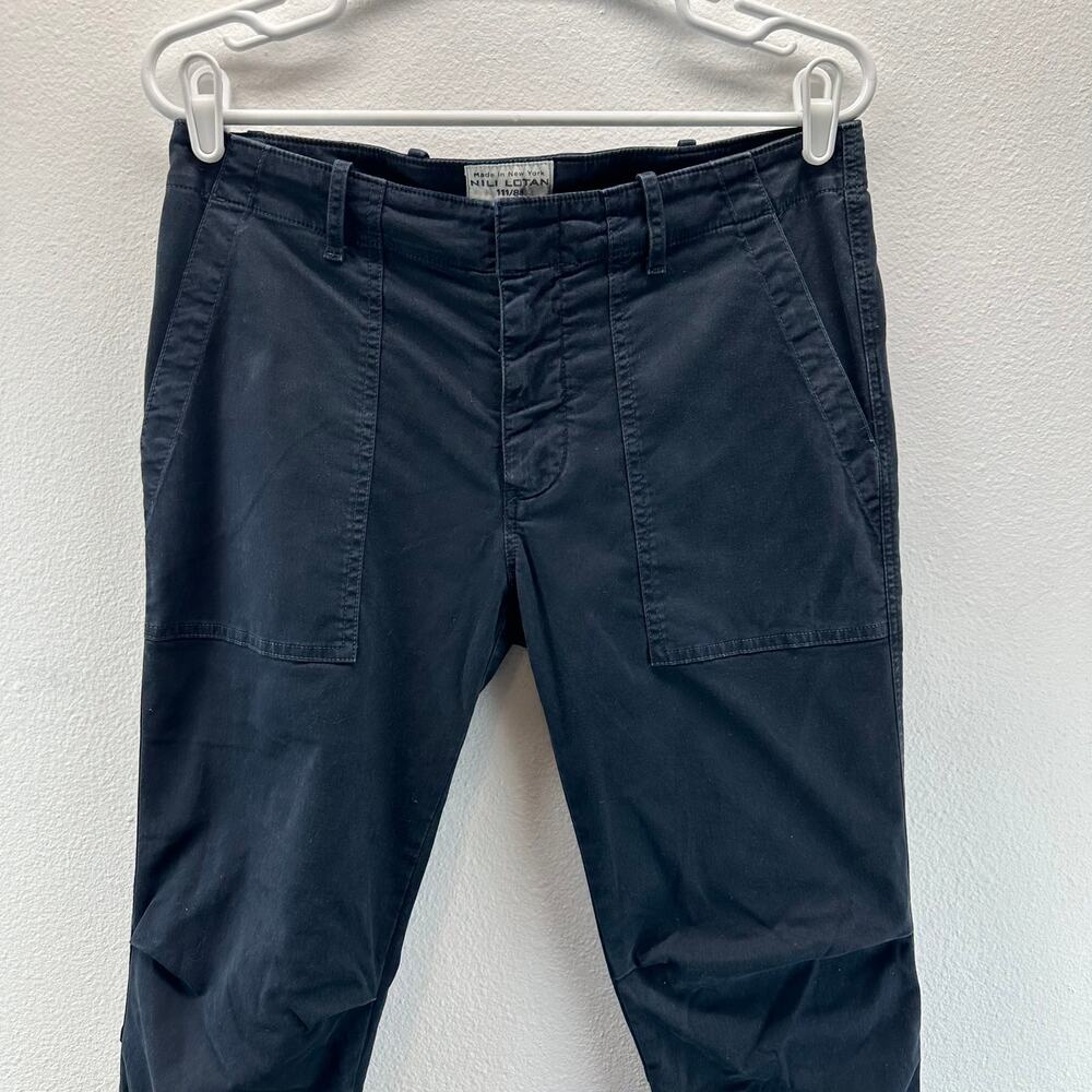 Nili Lotan Cropped French Military Pants Zip Jogger Ankle Carbon 8 - Picture 4 of 16